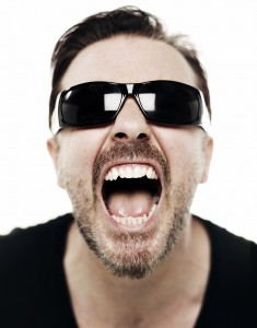 The scream of Ricky Gervais